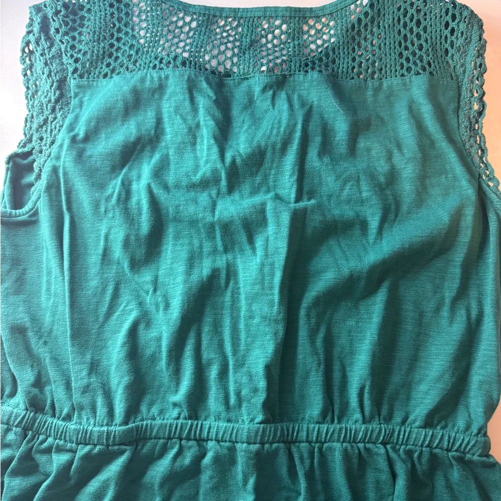 Green Sleeveless Crochet Top